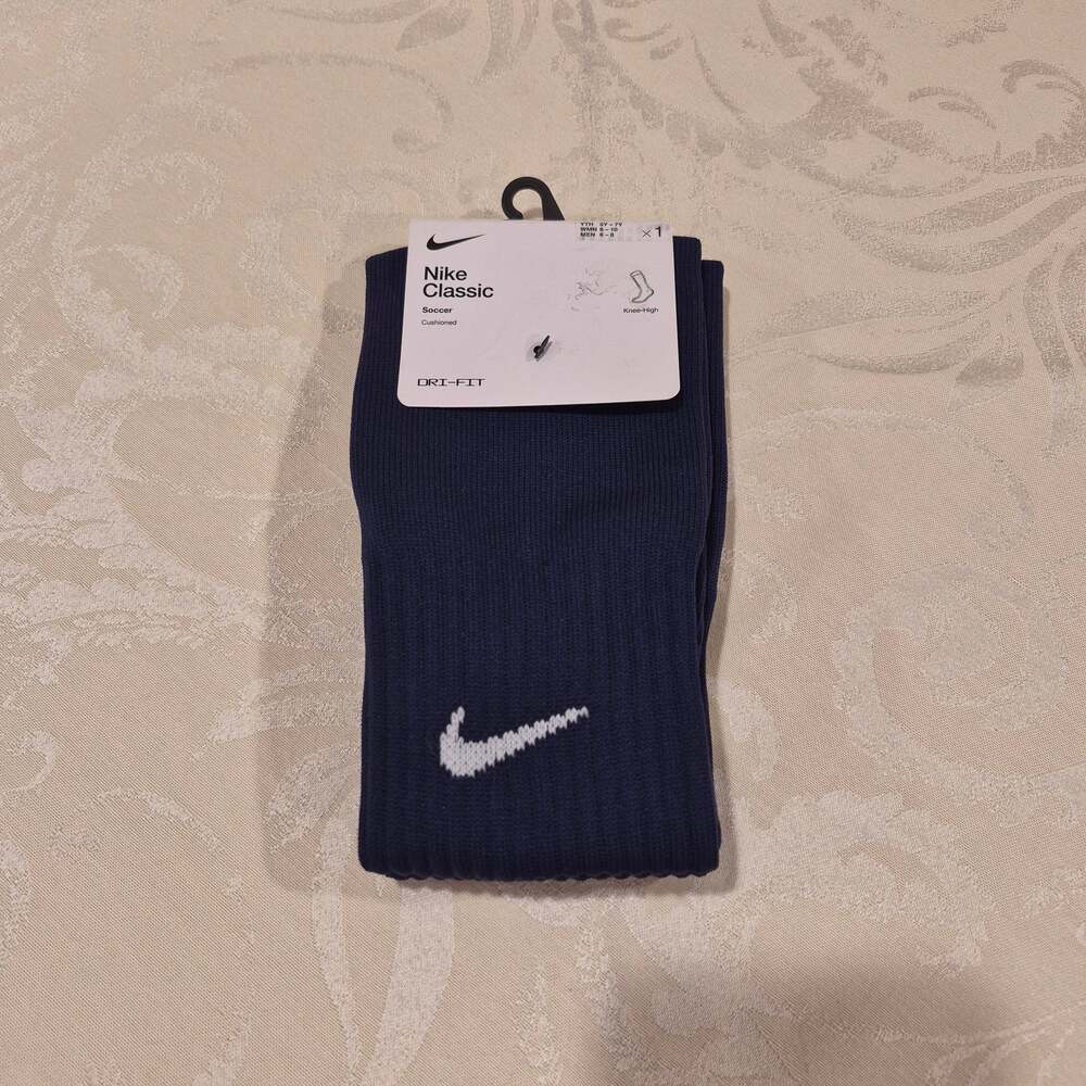Nike Classic Dri-Fit Knee-High Soccer Socks Medium Navy Blue 5Y-7Y 6-10 W 6-8 M